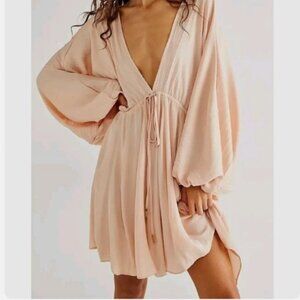 Free People Blush Peach Mini Dress